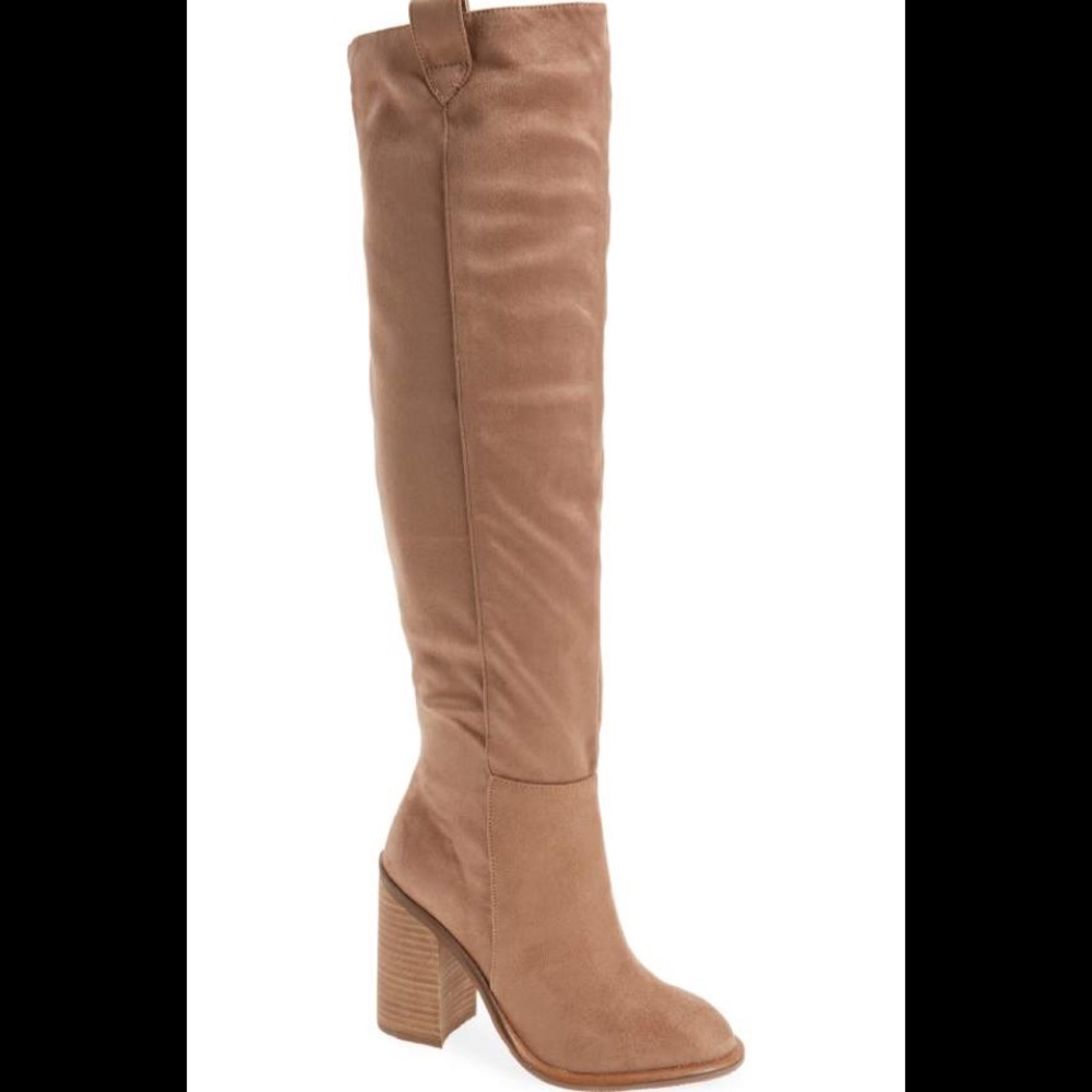 Very Volatile Over The Knee Boots Tan